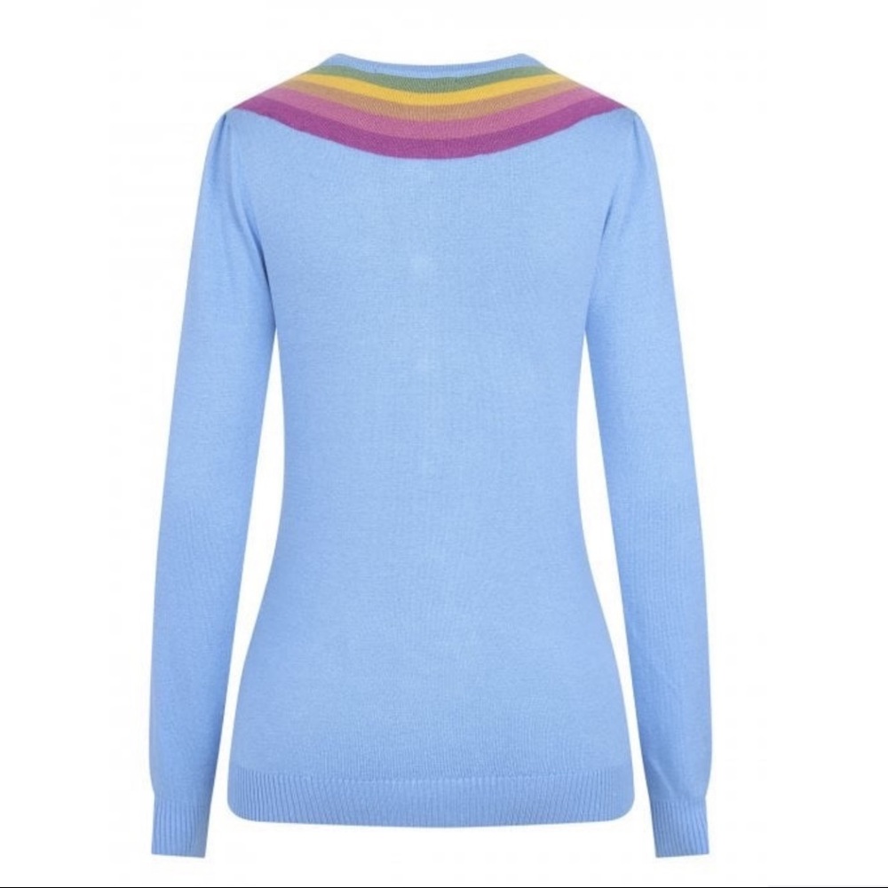 COLLECTIF Mainline Hallie Rainbow Sweater - Picture 4 of 6
